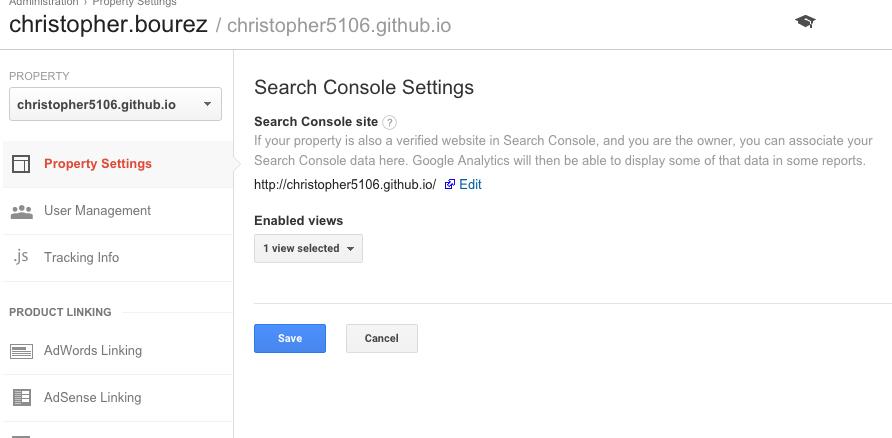 link search console