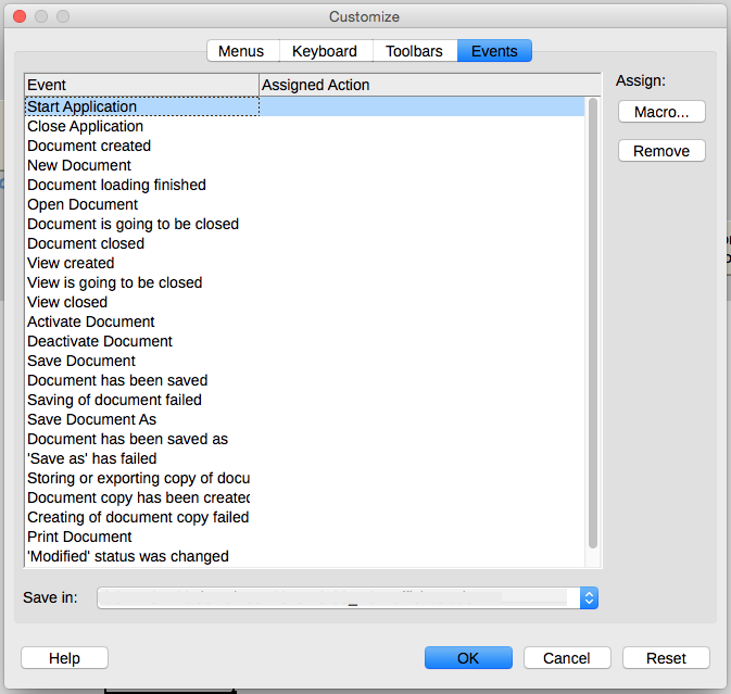 python macro on start