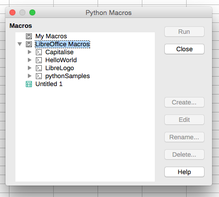 LibreOffice Python Macro Directory