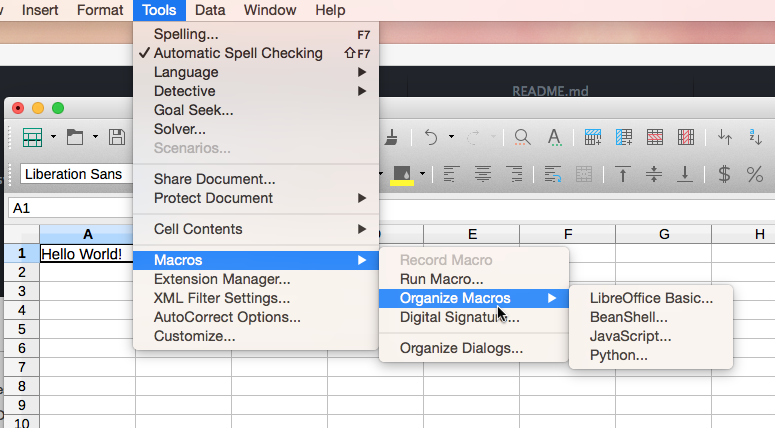 LibreOffice Python Macros